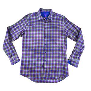 Luchiano Visconti plaid signature series button up shirt